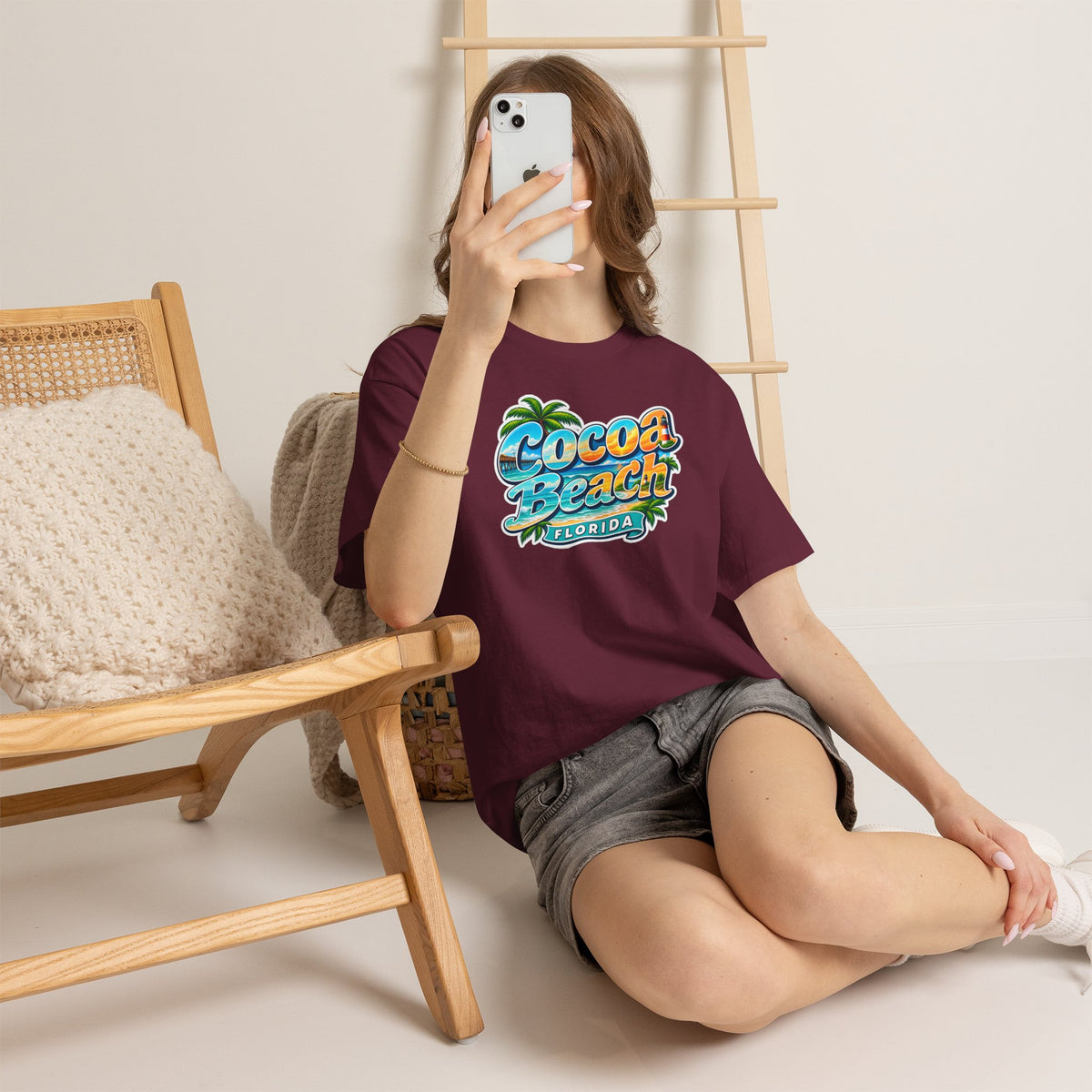Cocoa Beach Florida Vintage Surf Cotton T-Shirt