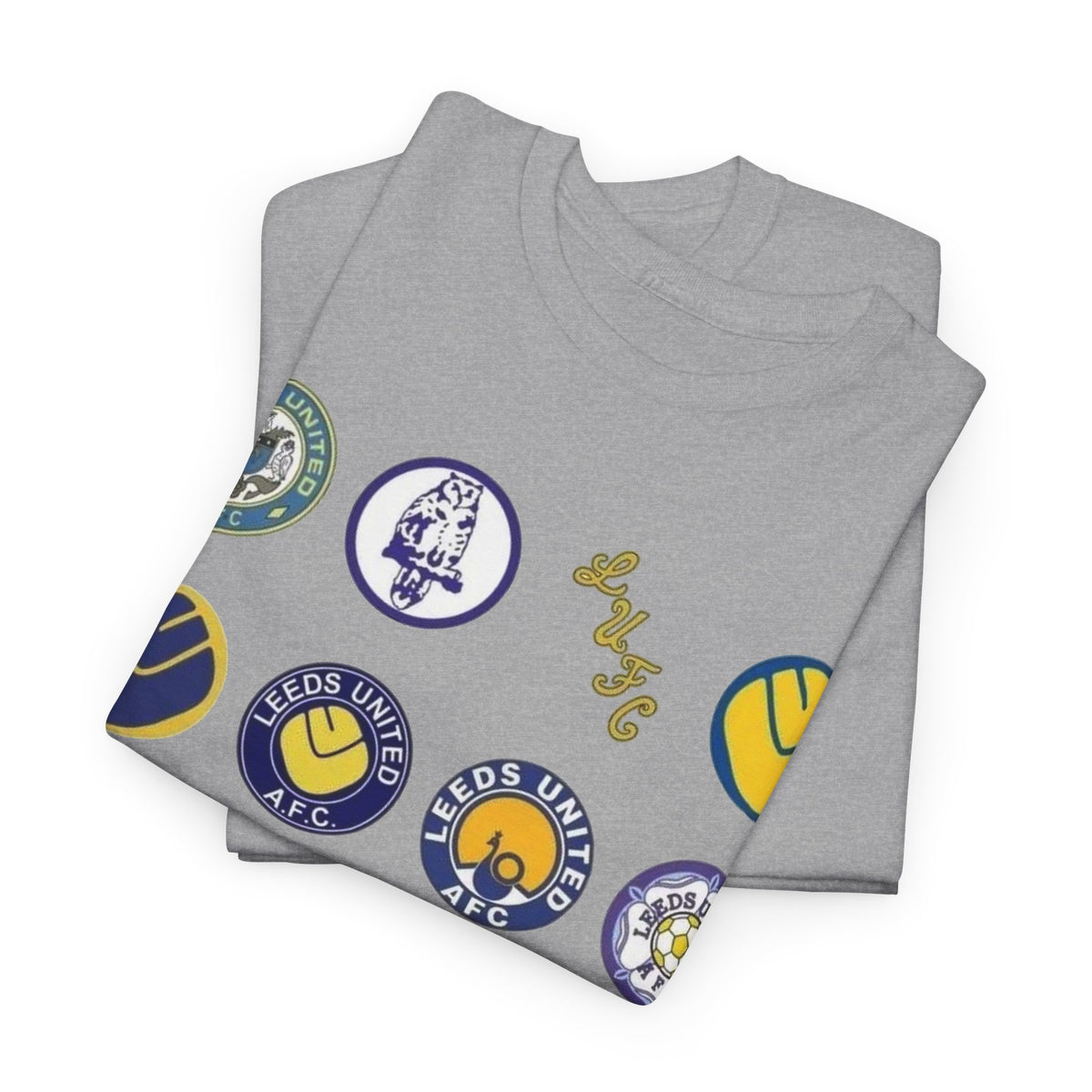 Leeds United Retro Crest Cotton T-Shirt — Vintage Football Club Emblem Tee
