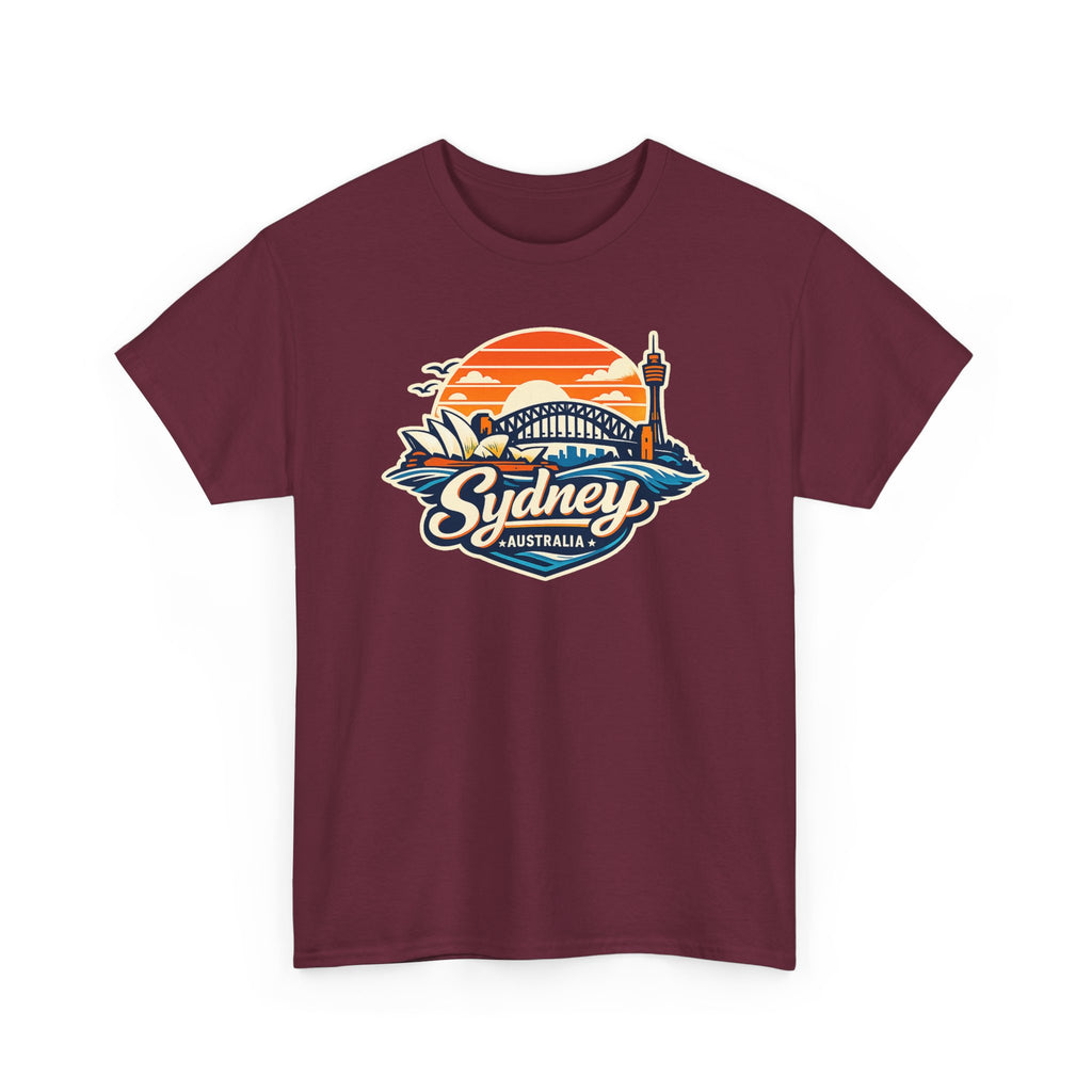 Sydney Australia Sunset Tee — Vintage Coastal Travel T‑Shirt