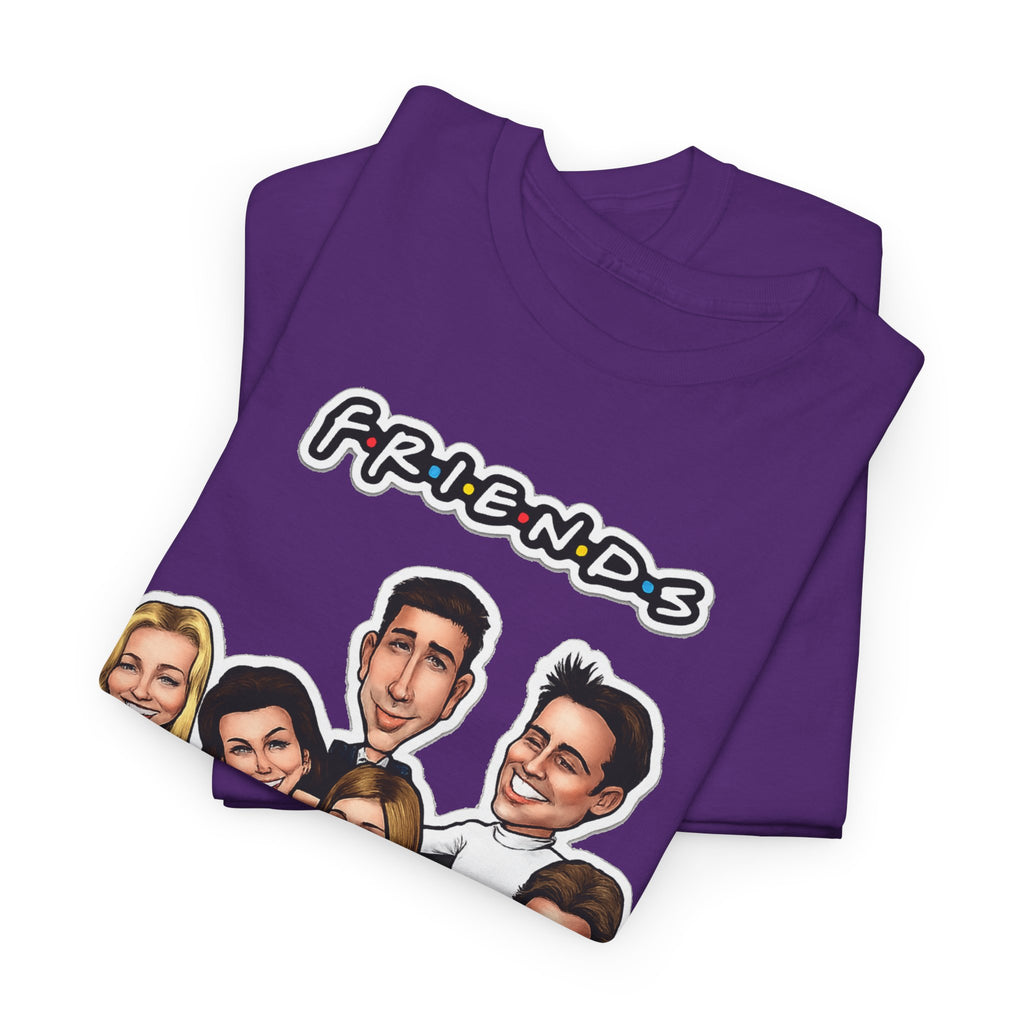 Friends TV Show Cartoon Cast T-Shirt — Iconic Couch Graphic Tee