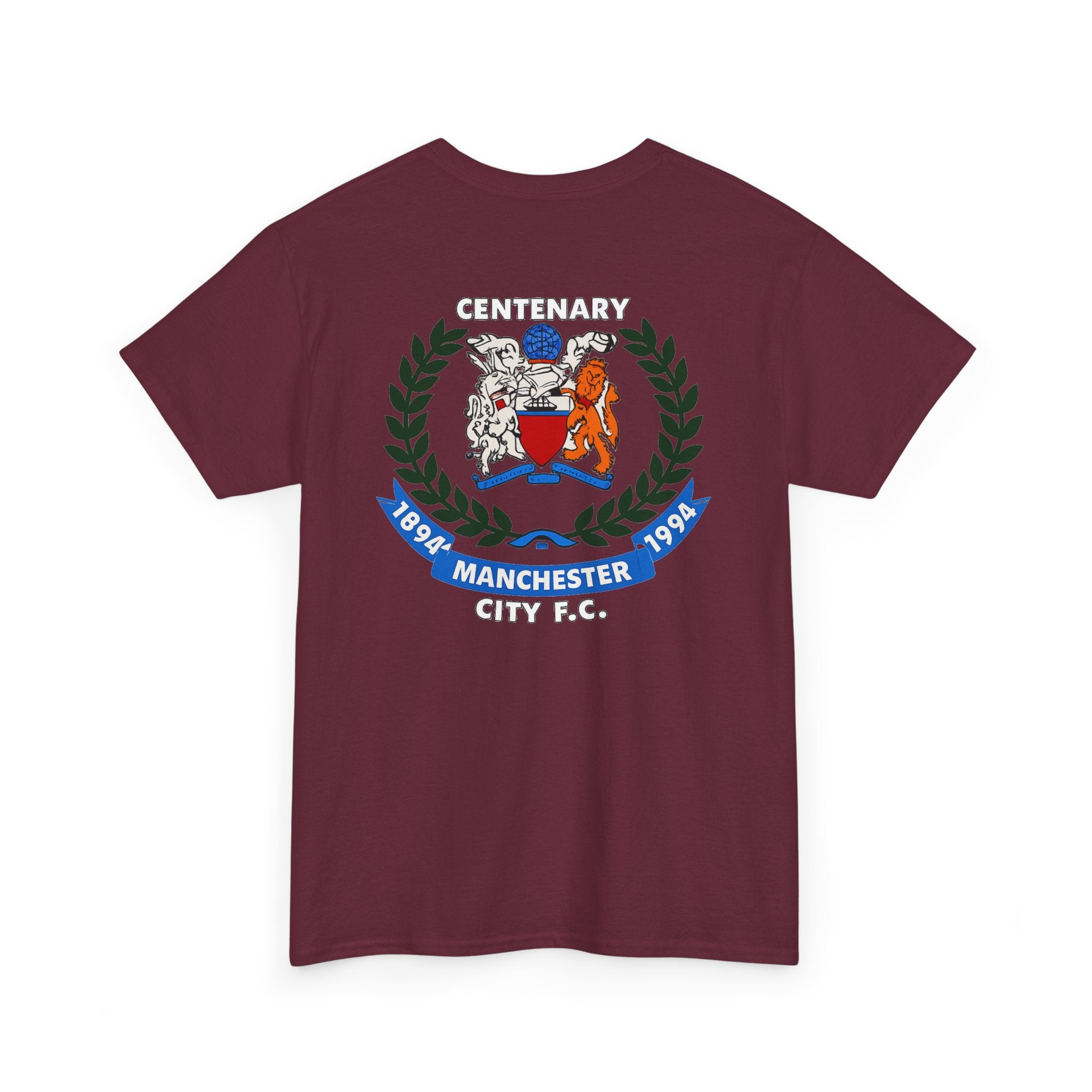 Manchester City F.C. Centenary Crest Tee — 1894–1994 Vintage Football T‑Shirt
