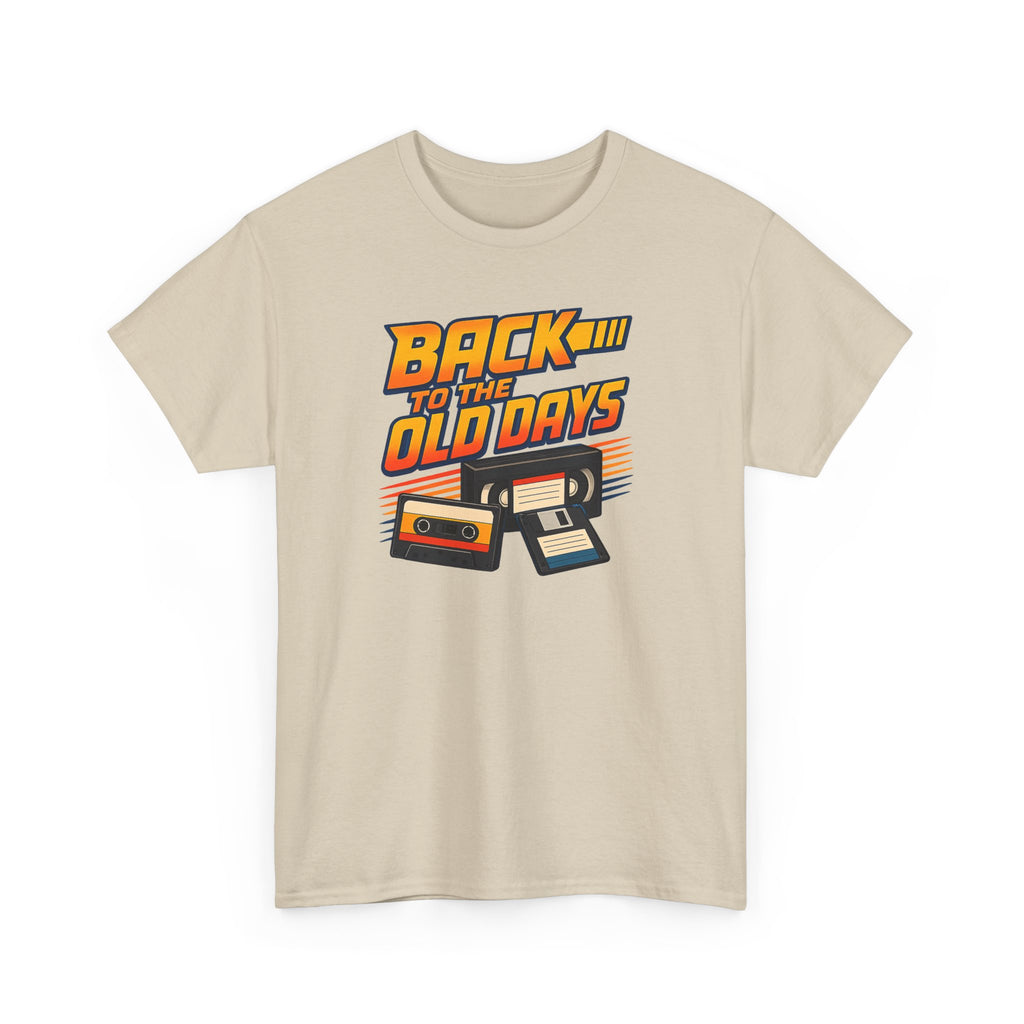 Back to the Old Days Tee – Retro Cassette & VHS Nostalgia T-Shirt