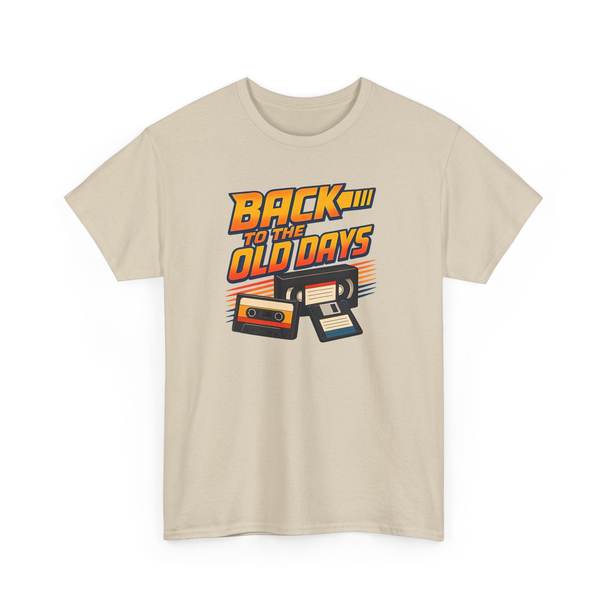 Back to the Old Days Tee – Retro Cassette & VHS Nostalgia T-Shirt