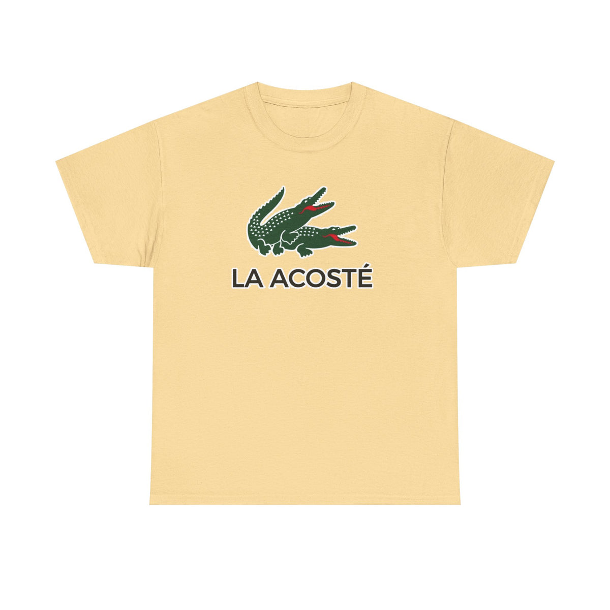 La Acosté Crocodile Logo Graphic Cotton Tee / T-Shirt