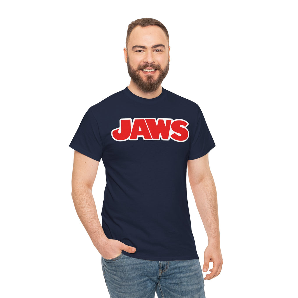 Jaws Logo Tee — Retro Red Movie Graphic T‑Shirt