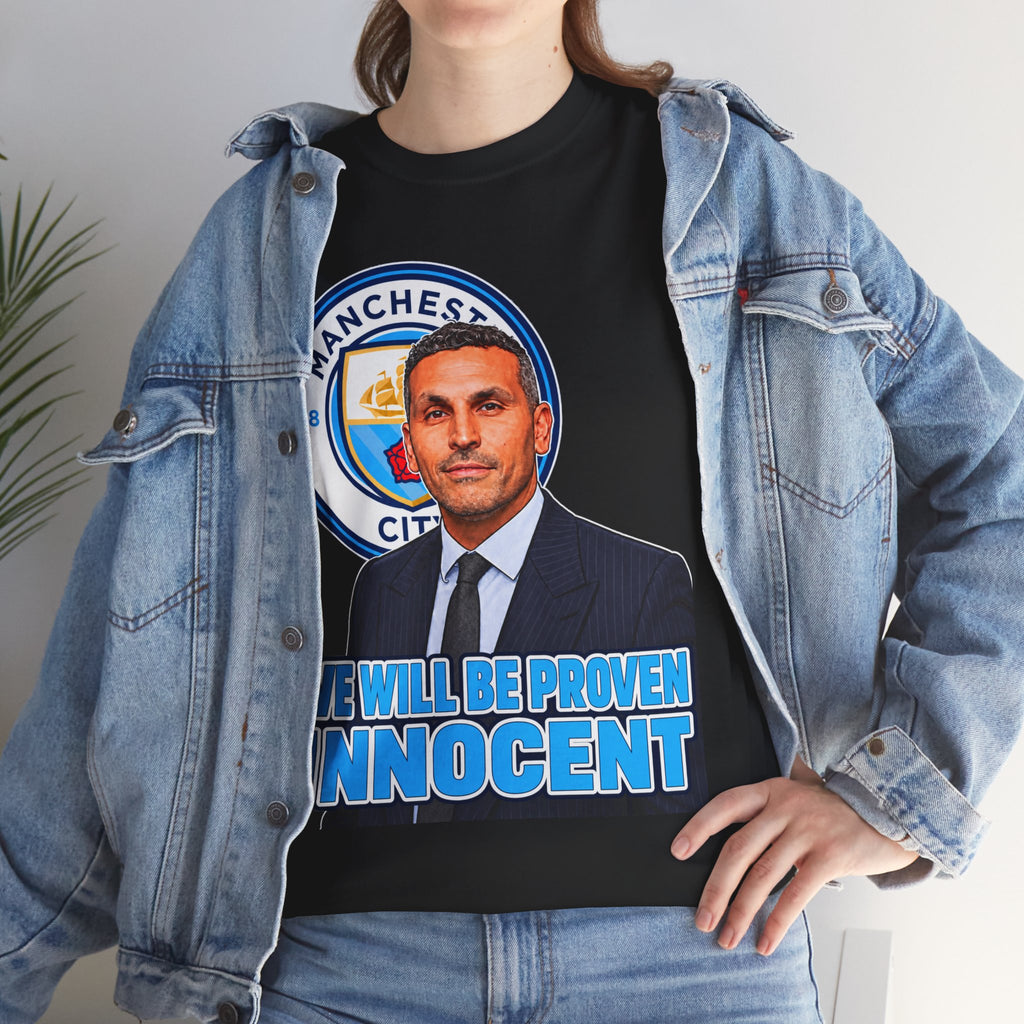 Manchester City “We Will Be Proven Innocent” Fan Cotton T-Shirt