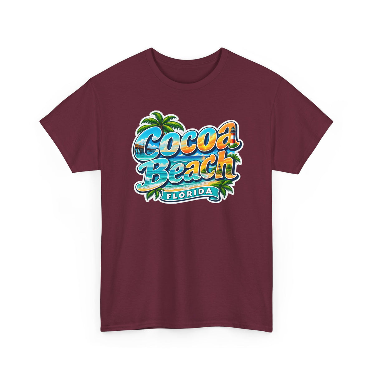 Cocoa Beach Florida Vintage Surf Cotton T-Shirt