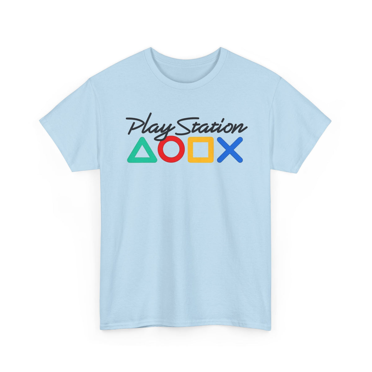 Play Station Controller Symbols Tee — Retro Gaming Shirt with Triangle Circle Square X Design