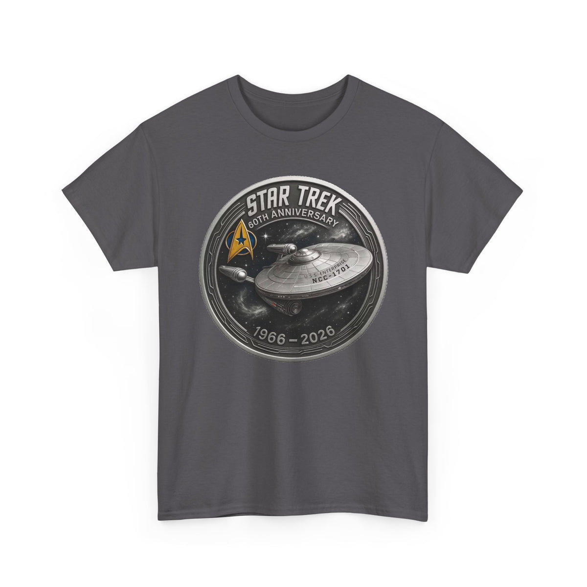 Star Trek 55th Anniversary Cotton T-Shirt – USS Enterprise 1966–2021 Graphic Shirt