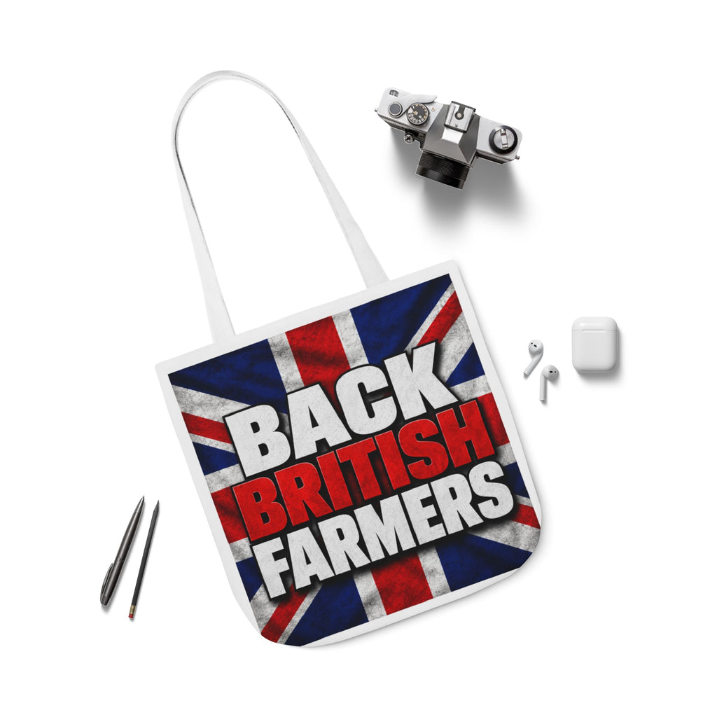 Back British Farmers Canvas Tote Bag — Union Jack Farming Support Tote