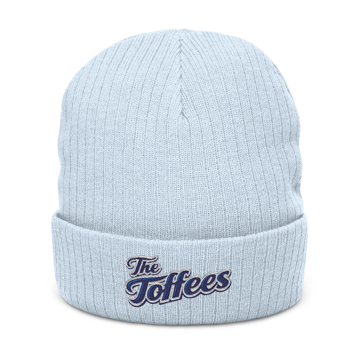Embroidered 'The Toffees' Ribbed Knit Beanie — Cozy Football Fandom Hat