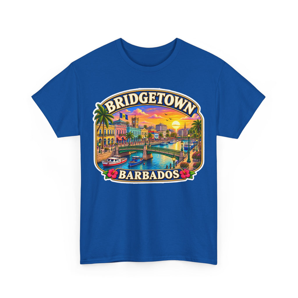 Bridgetown Barbados Vintage Sunset Tee — Caribbean Travel Souvenir T-Shirt