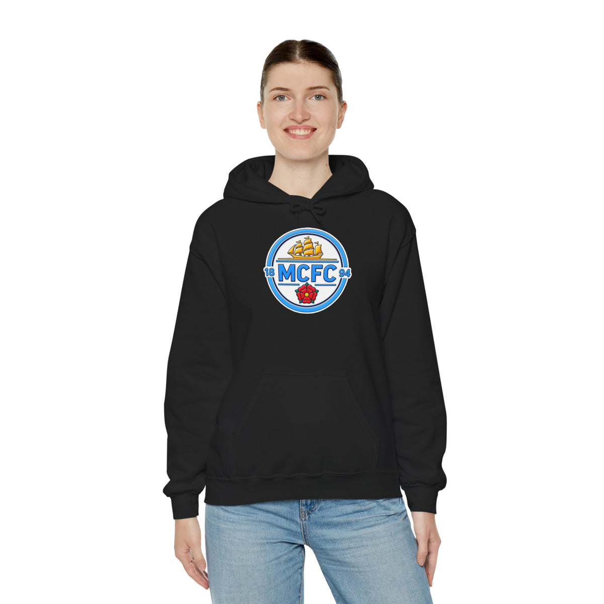 MCFC Logo Hoodie – Vintage Football Club Crest Pullover