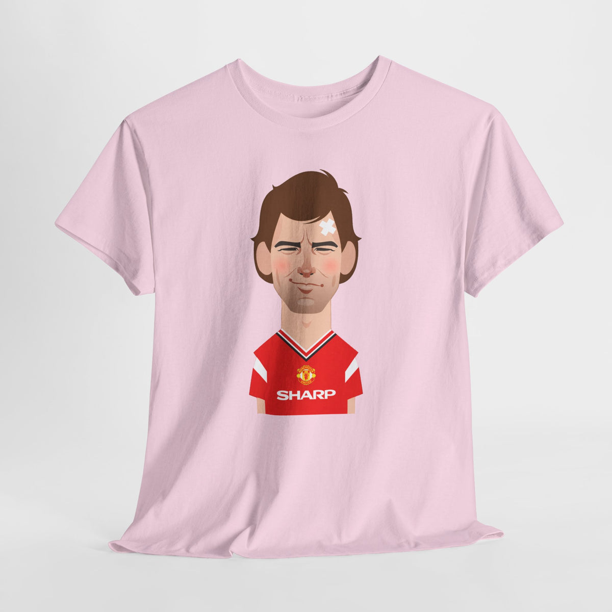 Bryan Robson Manchester United Legend Portrait Cotton T-Shirt