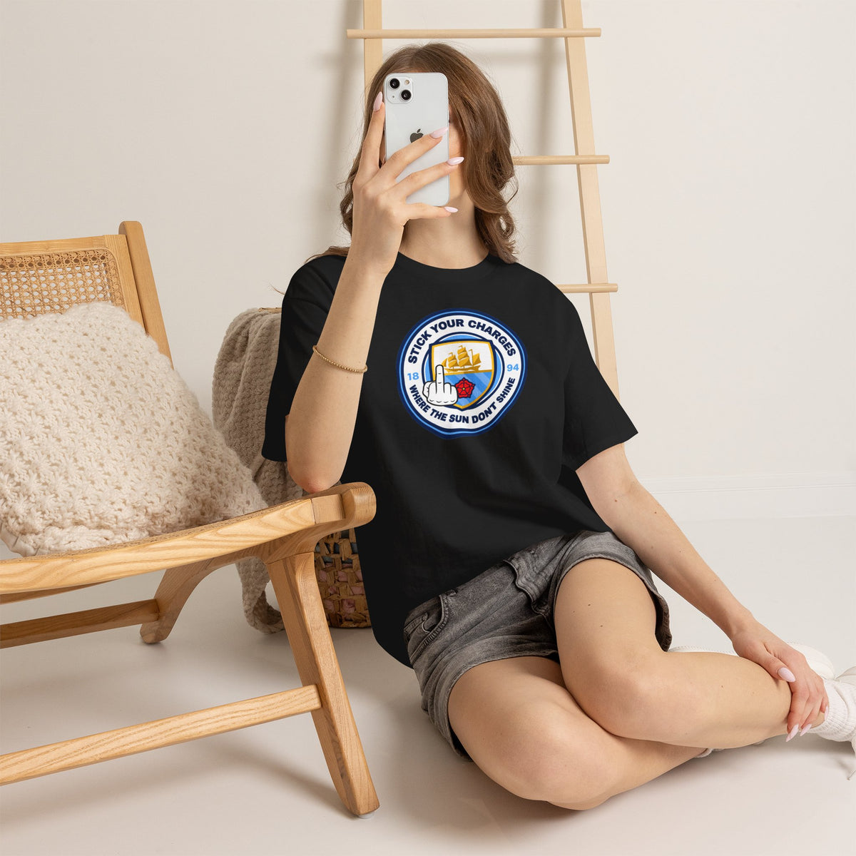 Manchester City "Stick Your Charger Where the Sun Don't Shine" Cotton t-shirt