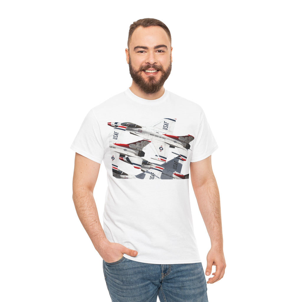 Thunderbirds Jet Formation T‑Shirt — Military Aviation Fighter Jets Tee