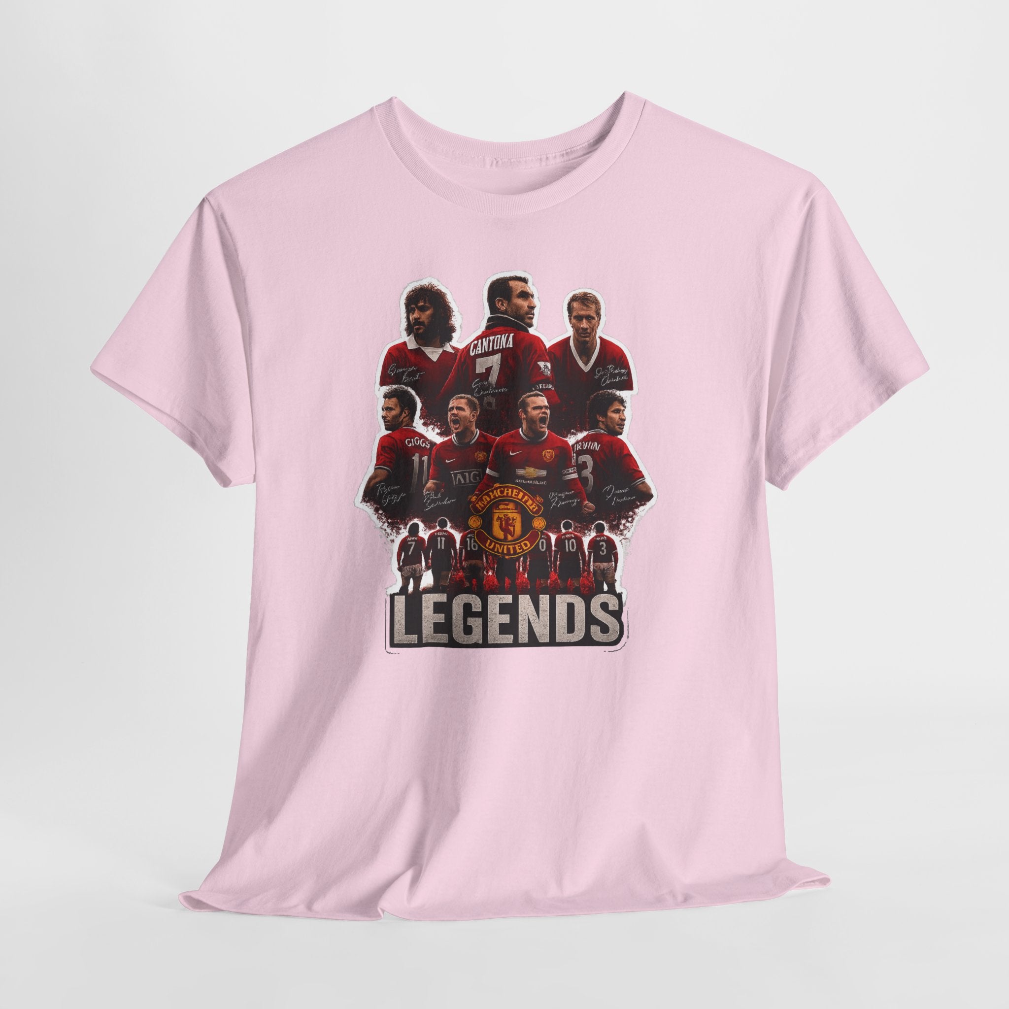 Manchester United Legends Football Team Tee — Retro Manchester United Players Graphic Shirt