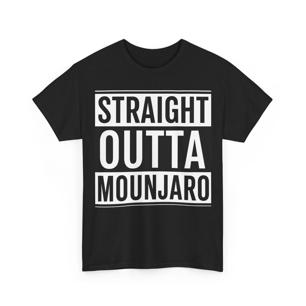 T-Shirt — "Straight Outta Mounjaro" Bold Typography Tee