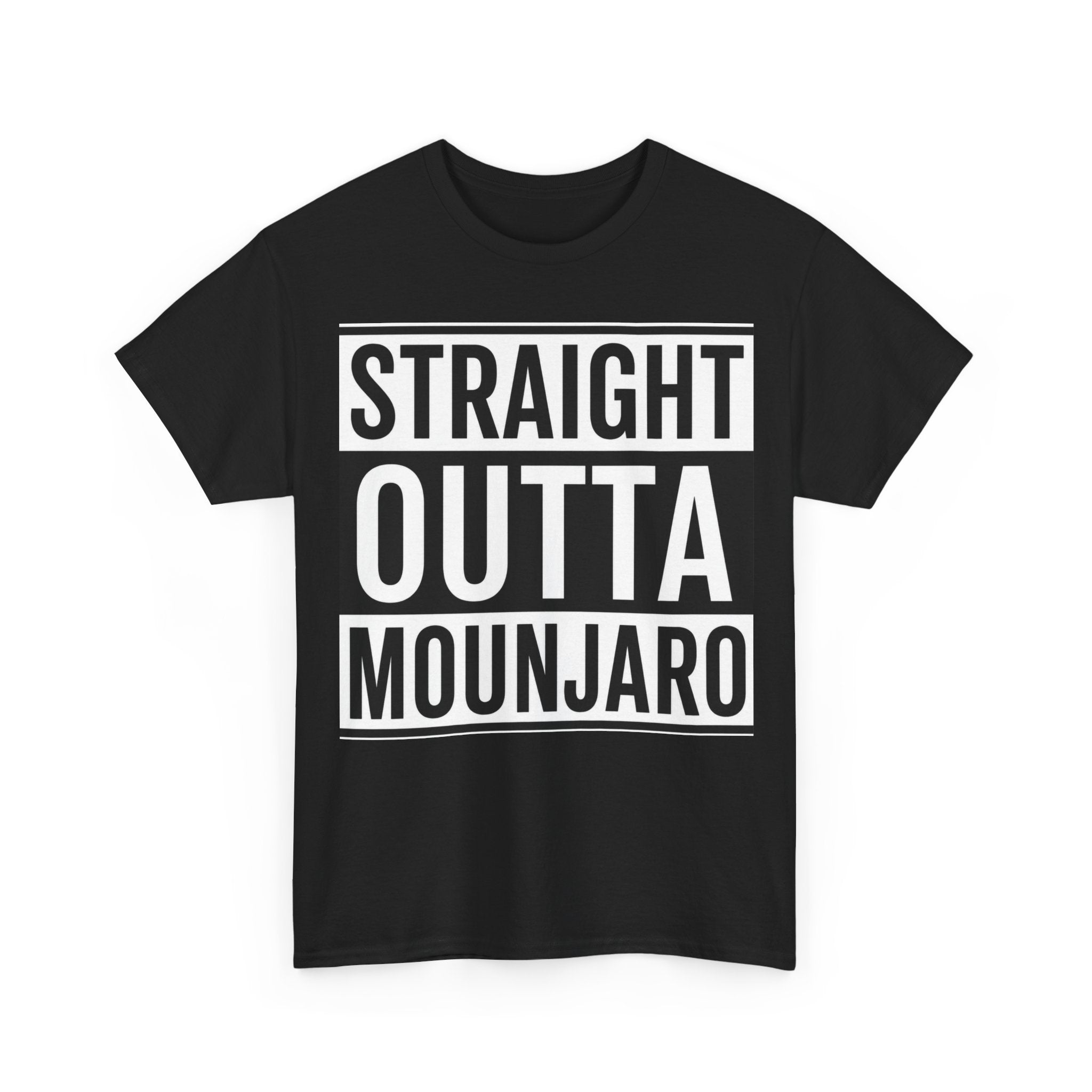 T-Shirt — "Straight Outta Mounjaro" Bold Typography Tee