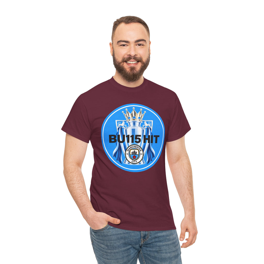 Manchester City Anti Premier League Charges Cotton T-Shirt — 'BU11SH1T' Blue Crown Football Shirt