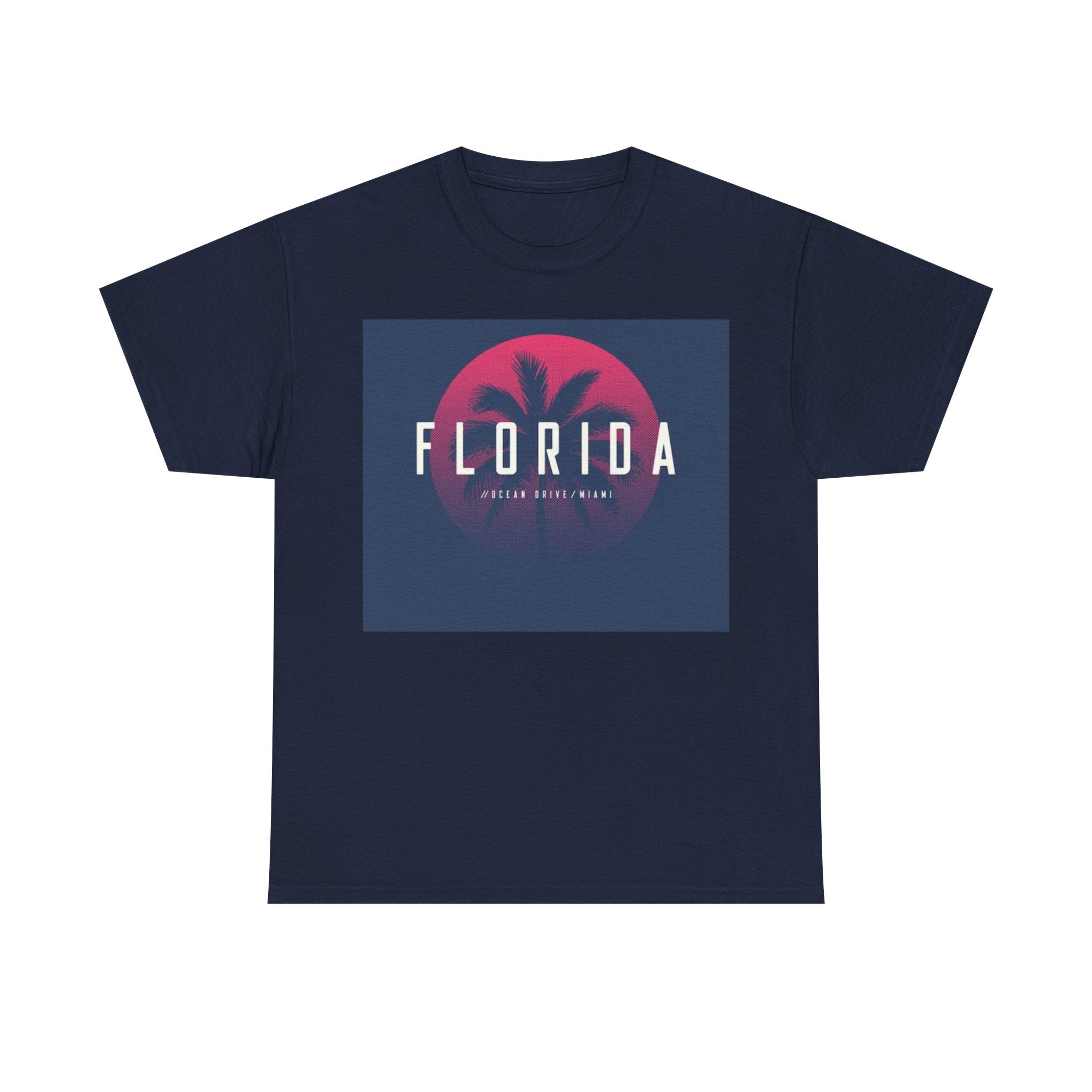 Florida Sunset Palm T-Shirt — Retro Beach Vacation Tee