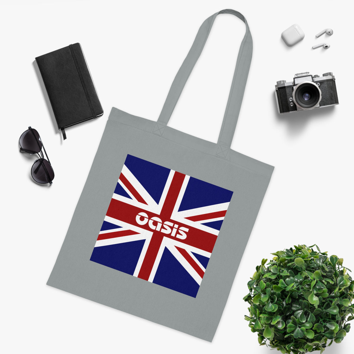 Union Jack Oasis Tote Bag — British Flag Cotton Shopper