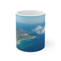 Barbados Aerial Photo Mug — Scenic Ocean & Shoreline Ceramic Coffee Cup (11oz/15oz)