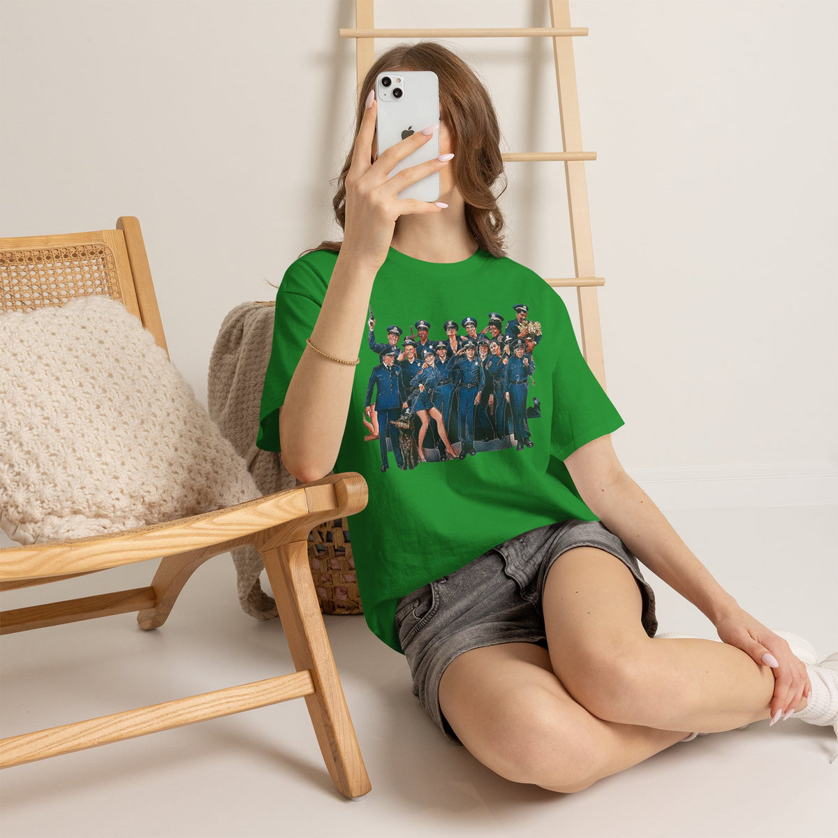 Police Academy Movie Inspired Cotton T‑Shirt — Retro Squad Photo Tee