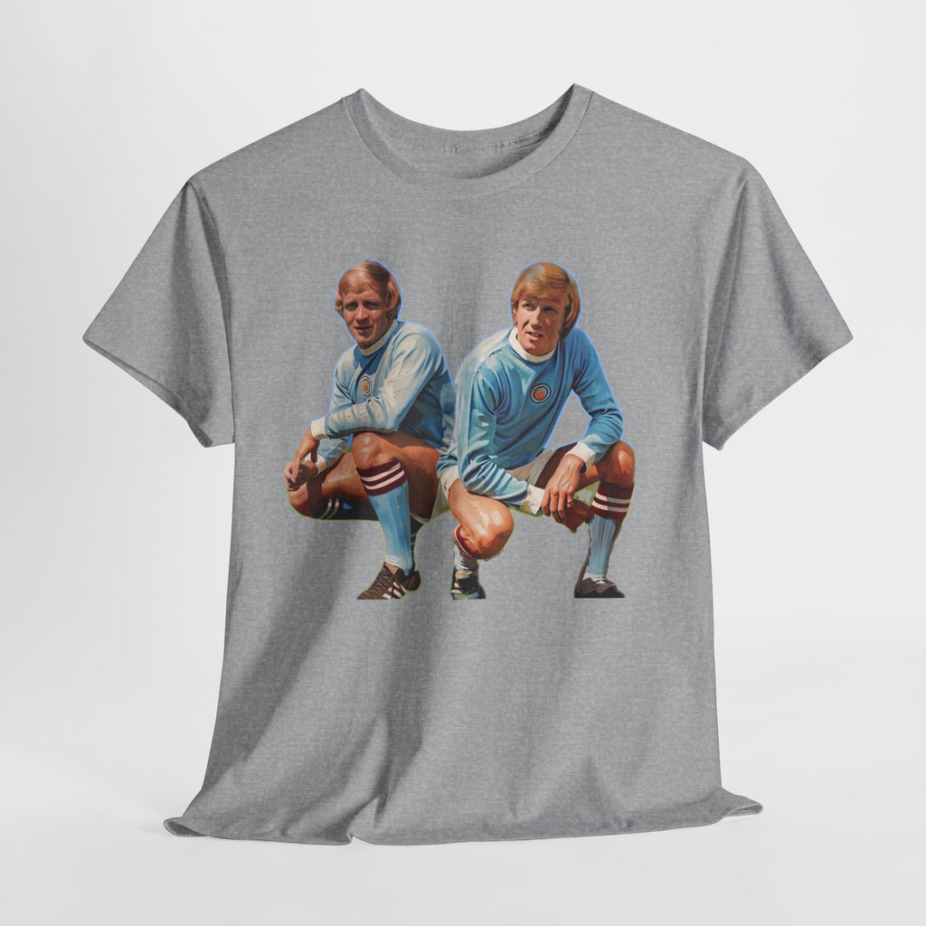Franny Lee and Colin Bell Manchester City Retro Soccer Players T‑Shirt — Vintage Football Graphic Tee