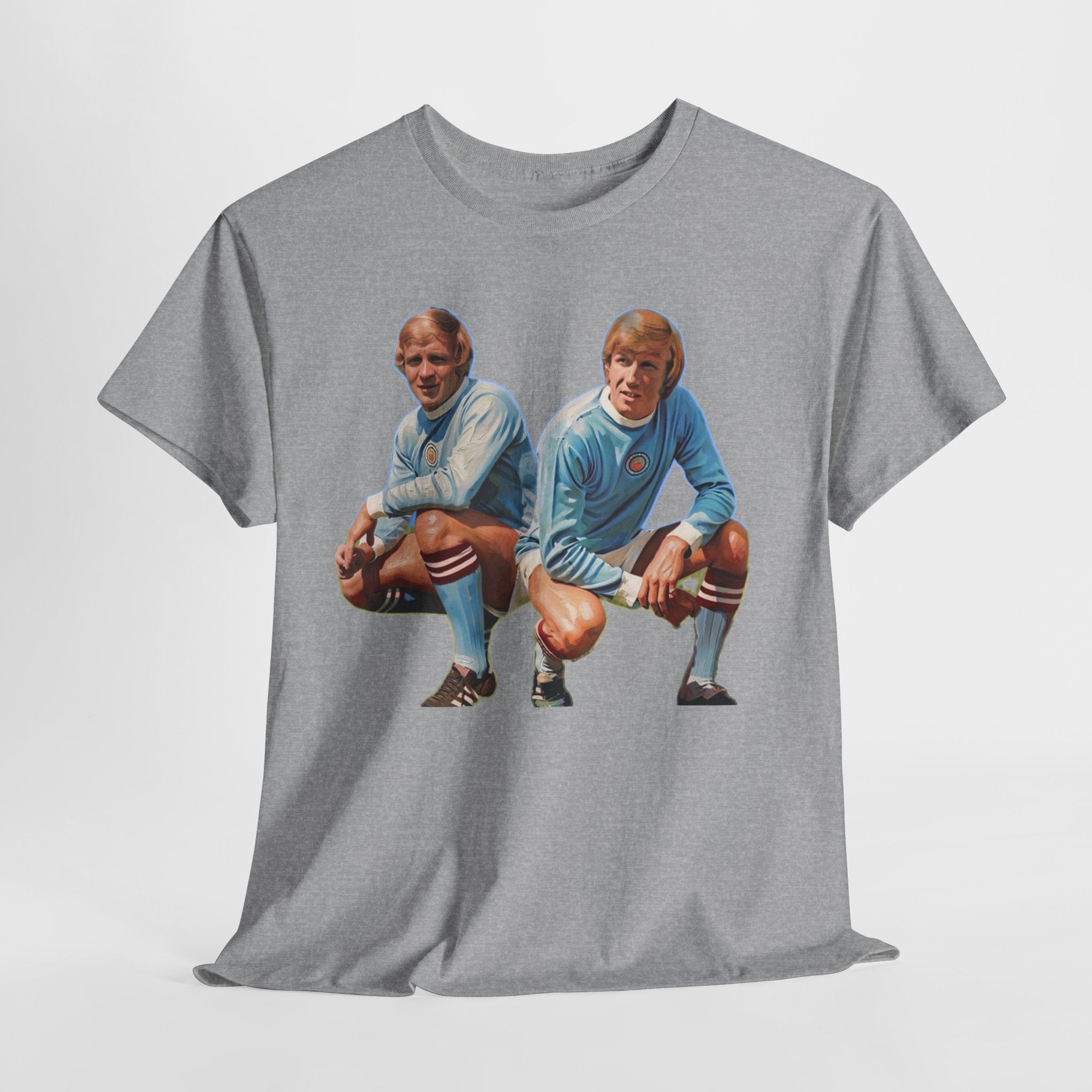 Franny Lee and Colin Bell Manchester City Retro Soccer Players T‑Shirt — Vintage Football Graphic Tee