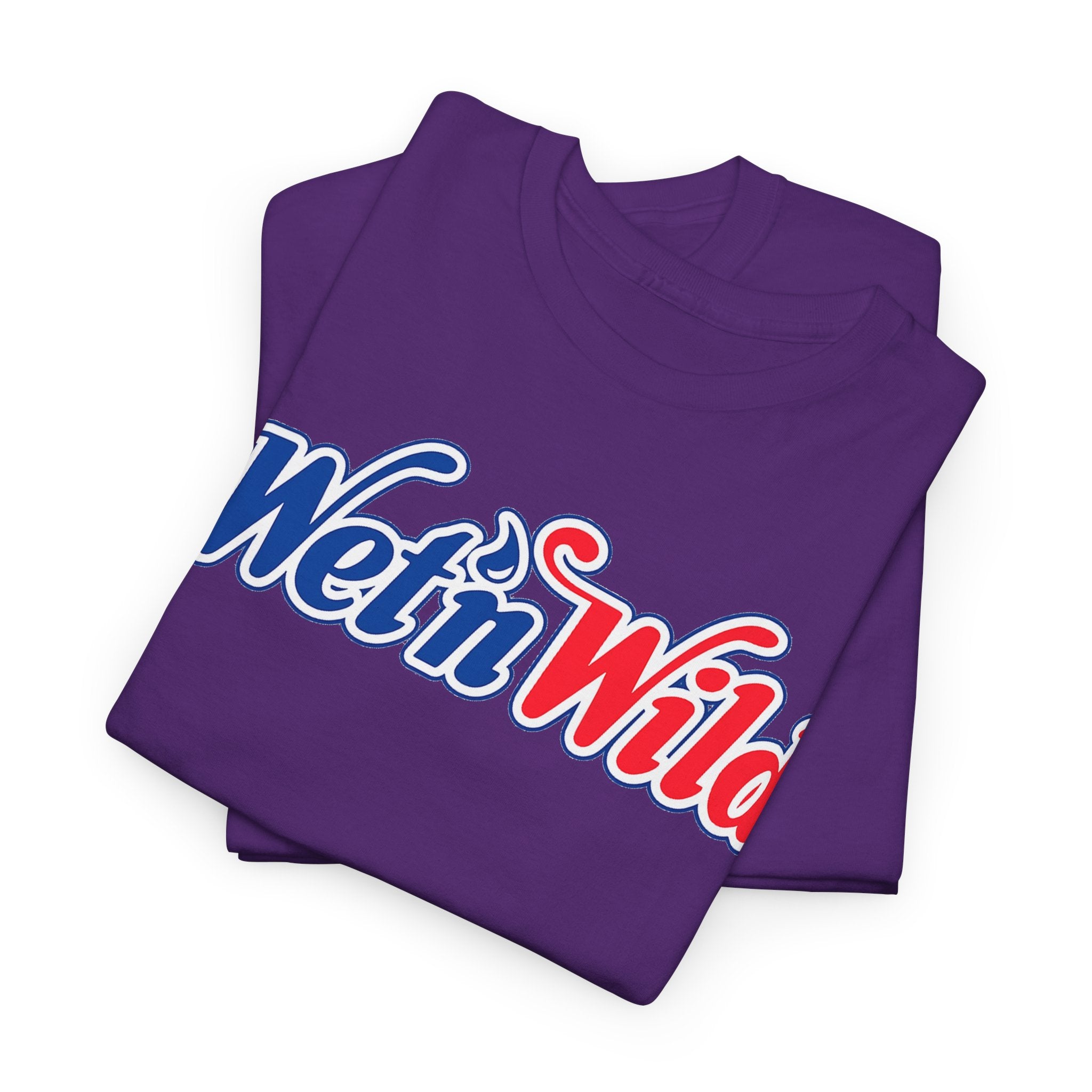 Wet 'n Wild Retro Script T-Shirt — Red & Blue Patriotic Graphic Tee