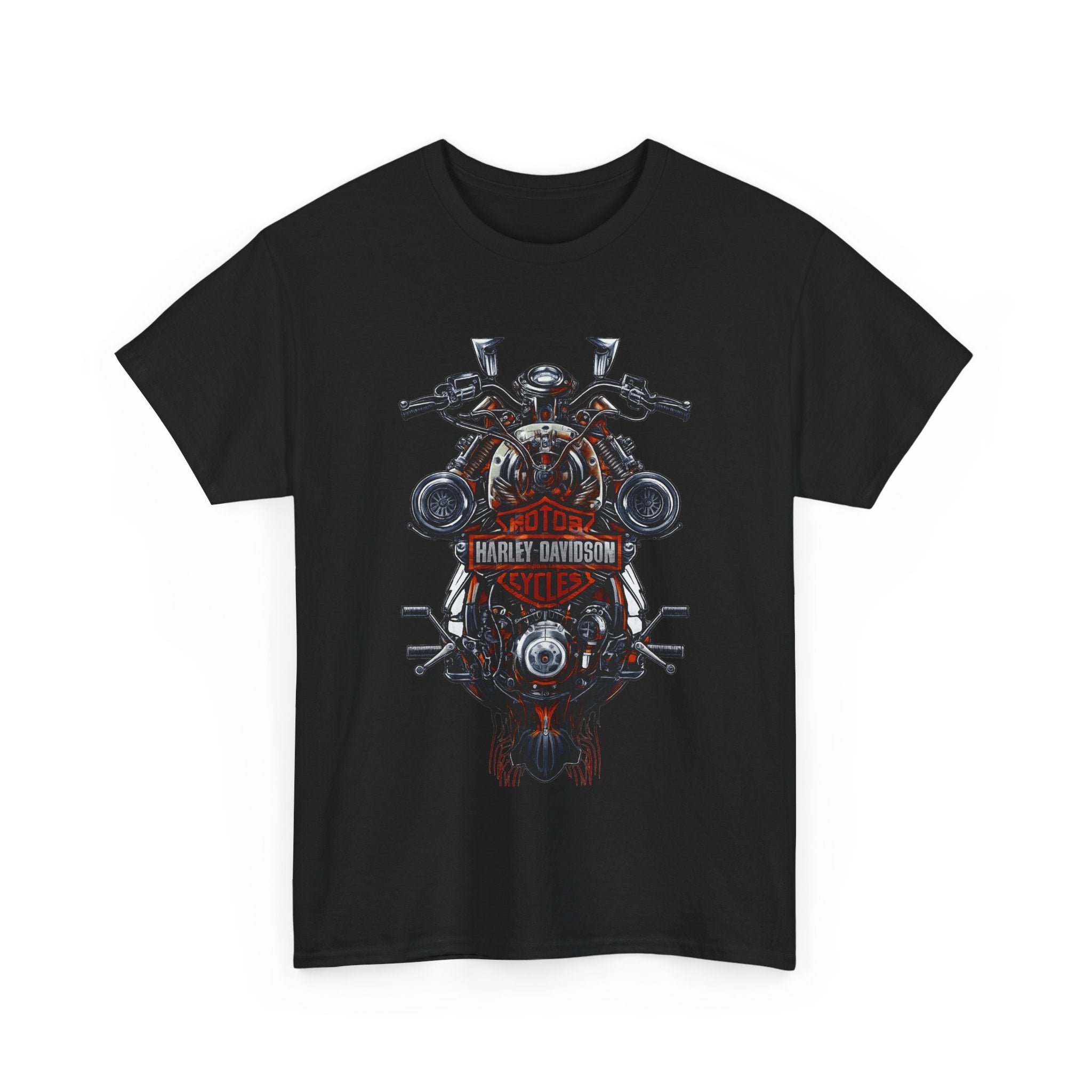 Harley Motorcycle Engine Skull T‑Shirt — Vintage Harley Style Biker Tee