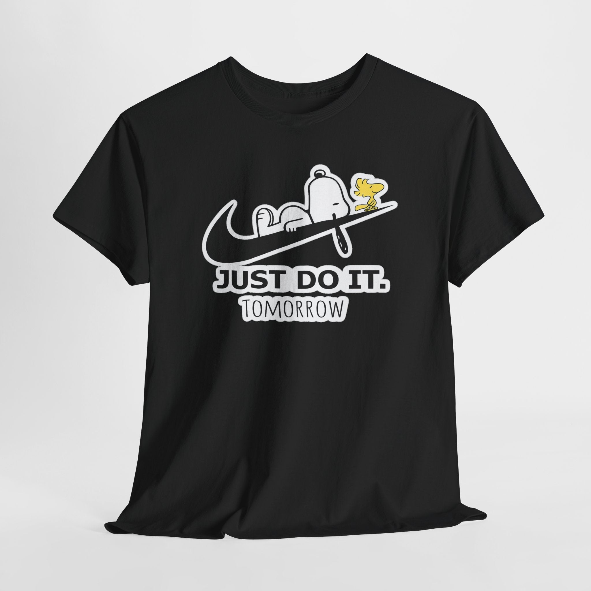 Snoopy "Just Do It Tomorrow" Graphic Cotton T-Shirt