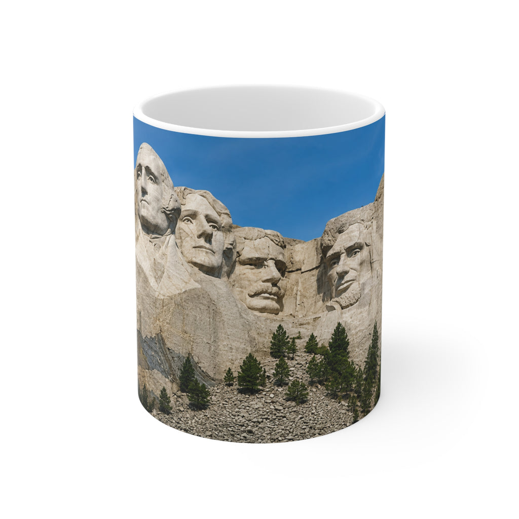 Mount Rushmore Photo Mug — Scenic Presidential Landmark Ceramic Coffee Cup (11oz, 15oz)
