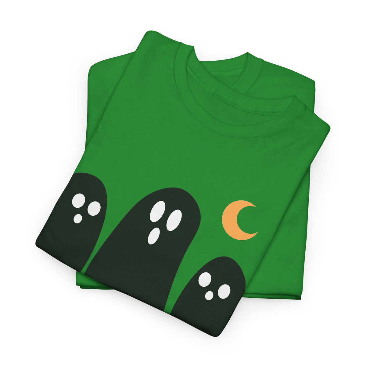 Ghost Trio Moon T-Shirt — Cute Halloween Graphic Tee