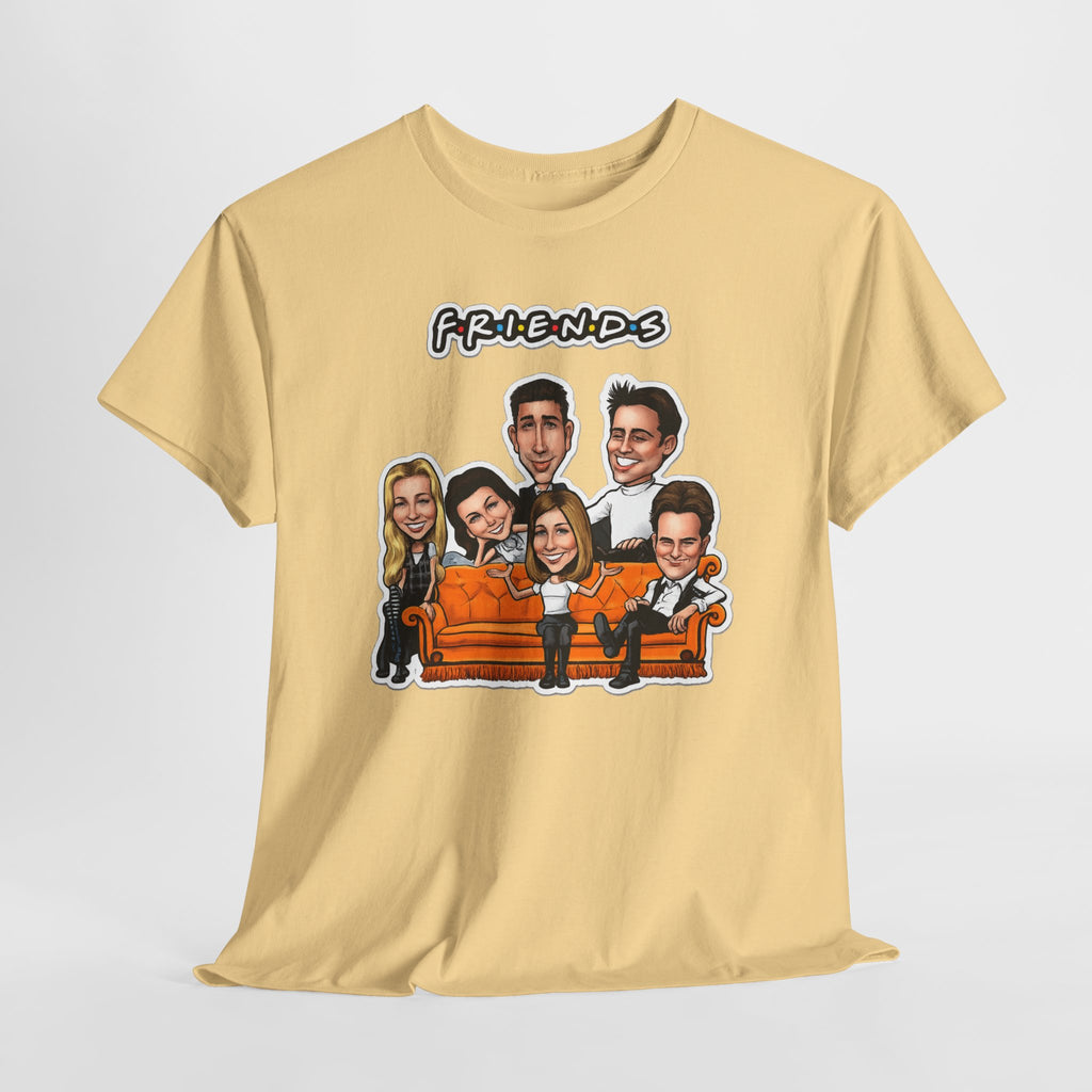 Friends TV Show Cartoon Cast T-Shirt — Iconic Couch Graphic Tee