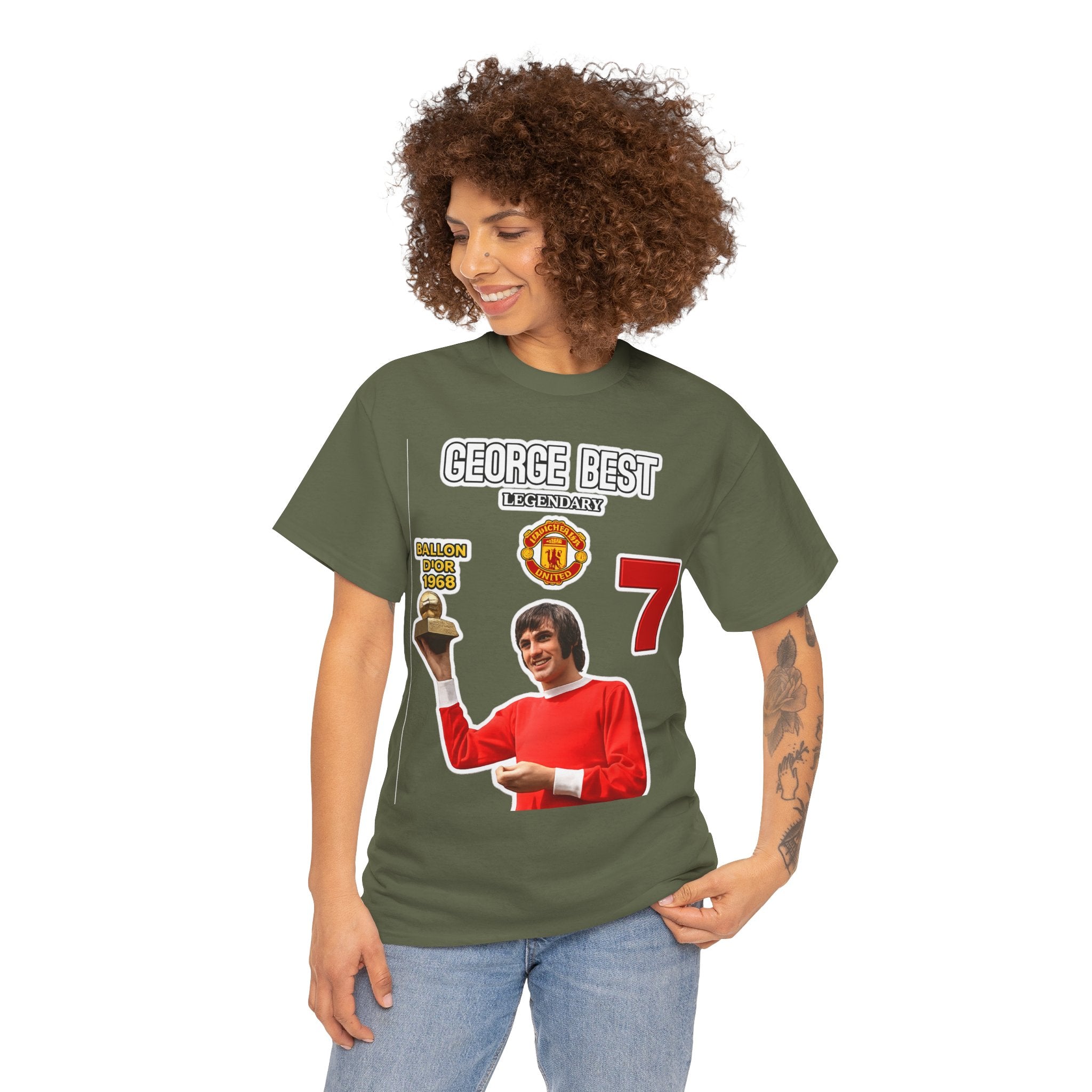 George Best Manchester United #7 Vintage Soccer T-Shirt – Ballon d'Or Tribute