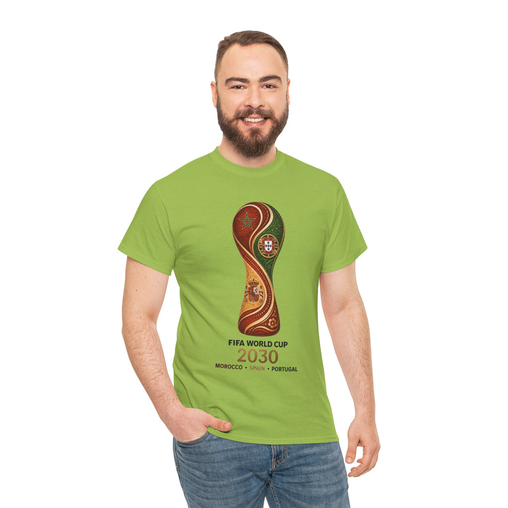 FIFA World Cup 2030 Trophy T-Shirt — Morocco Spain Portugal Official Design