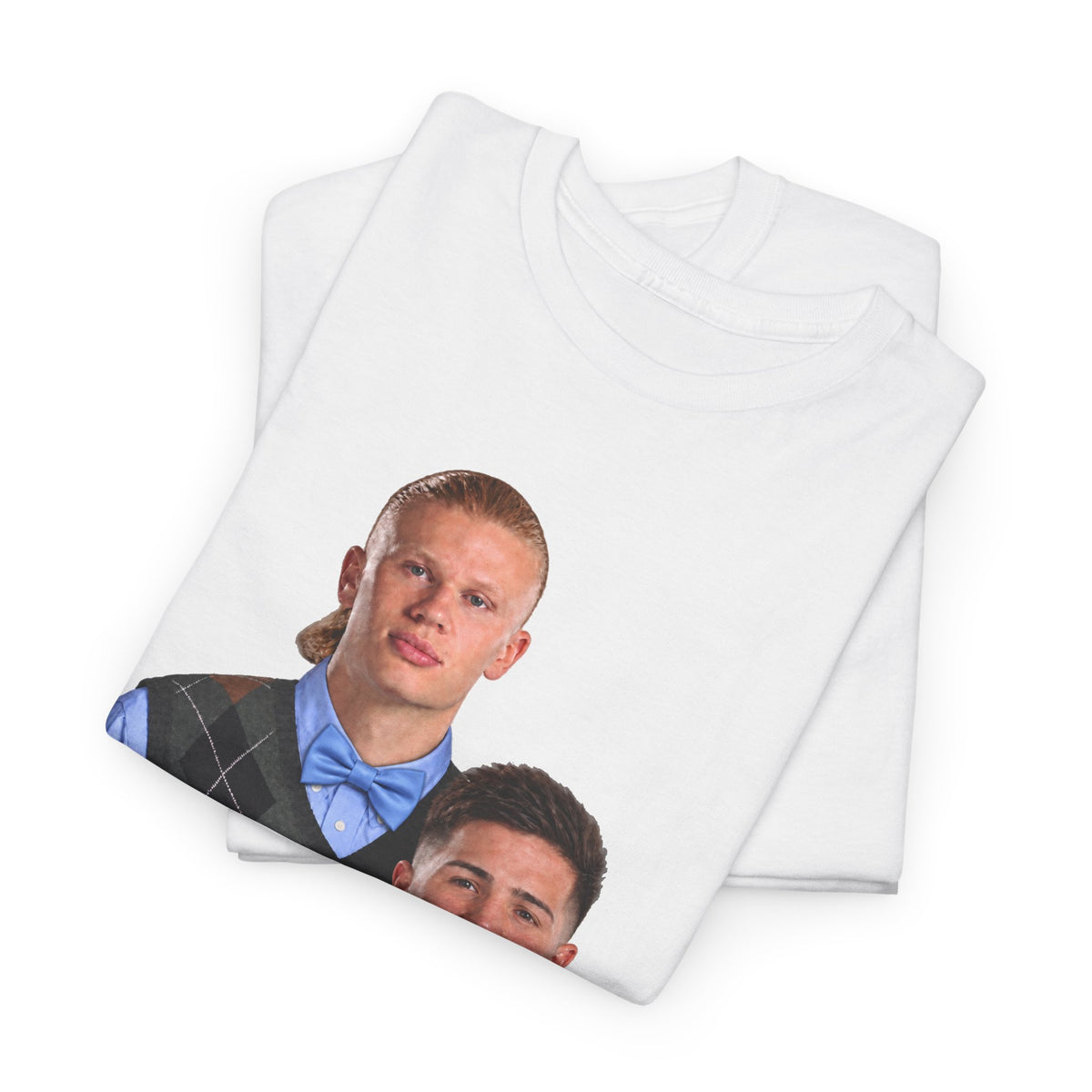 Haaland and Enzo Geek Cotton T-Shirt — Two Guys in Argyle Sweater Vests
