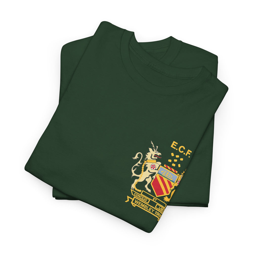 Manchester United Wembley 1968 Heraldic Crest Tee — Vintage Coat of Arms Chest Print