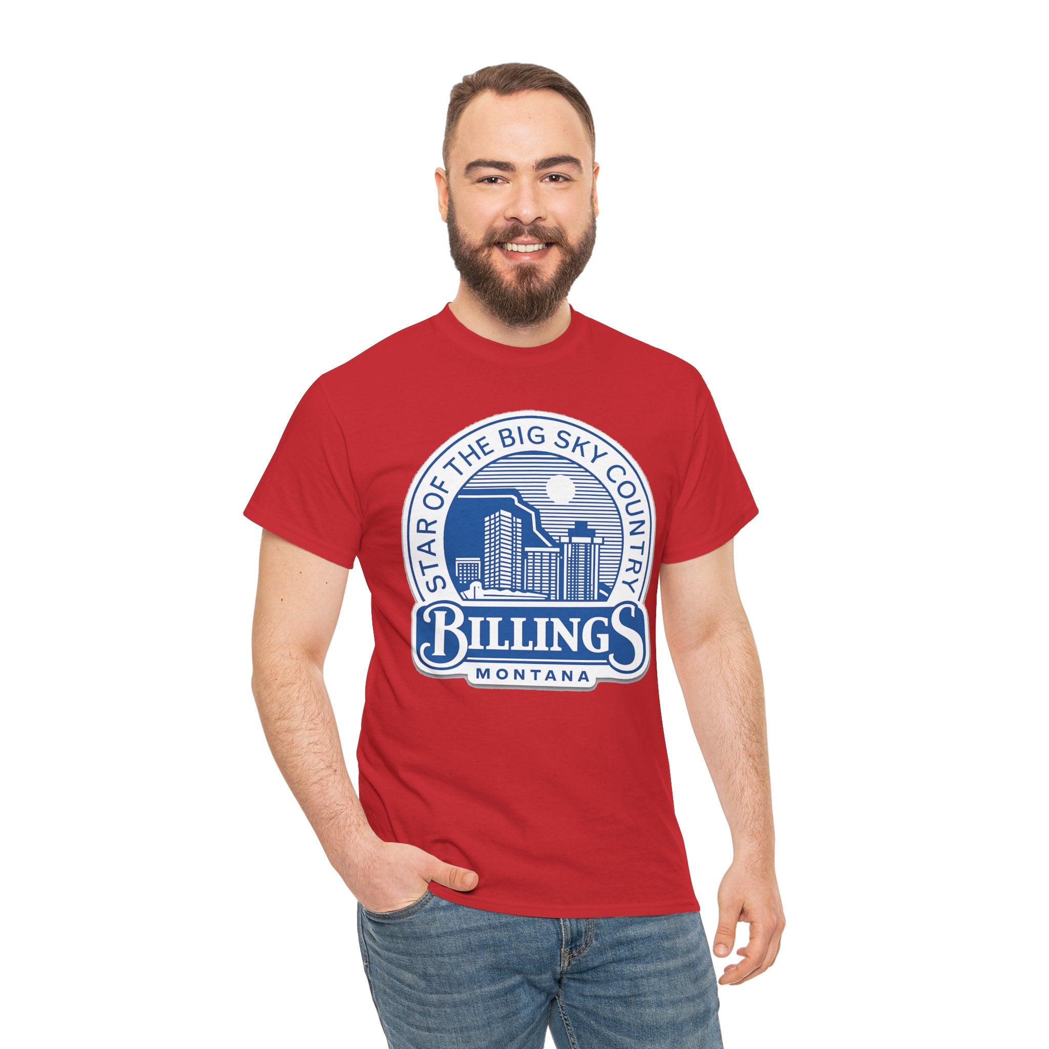 Billings Montana Tee — "Star of the Big Sky Country" Retro City Skyline T-Shirt