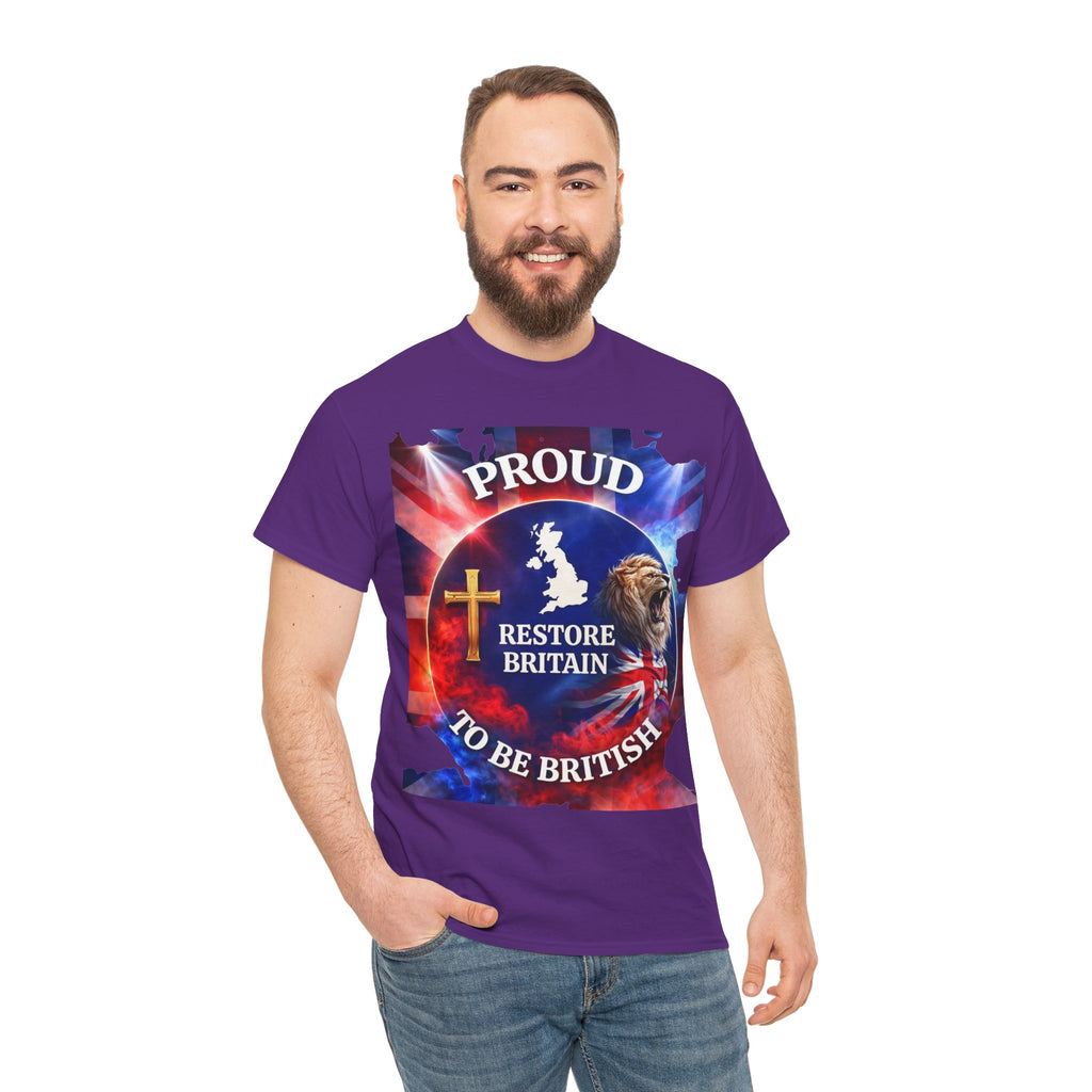 Proud to Be British Restore Britain Cotton T‑Shirt