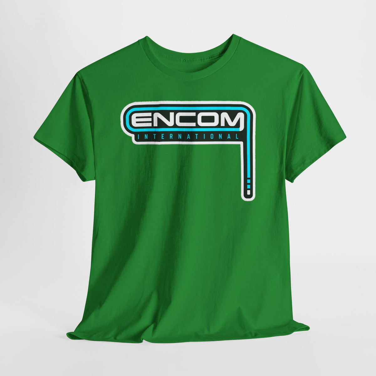 ENCOM International Logo Cotton T-Shirt — Retro Tech Gaming Tee