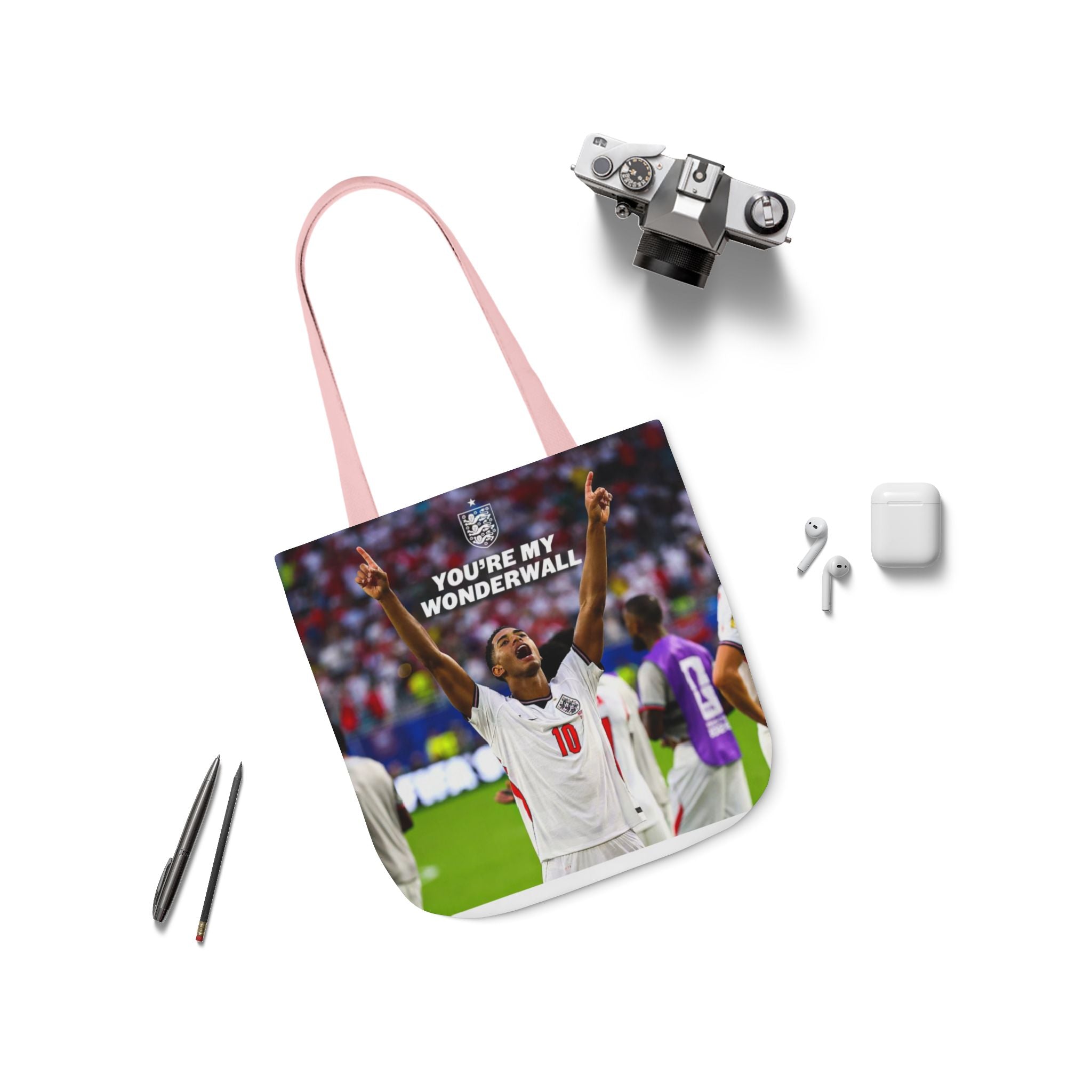 Jude Bellingham England Celebration Tote Bag – "You’re My Wonderwall" England Fan Canvas Tote