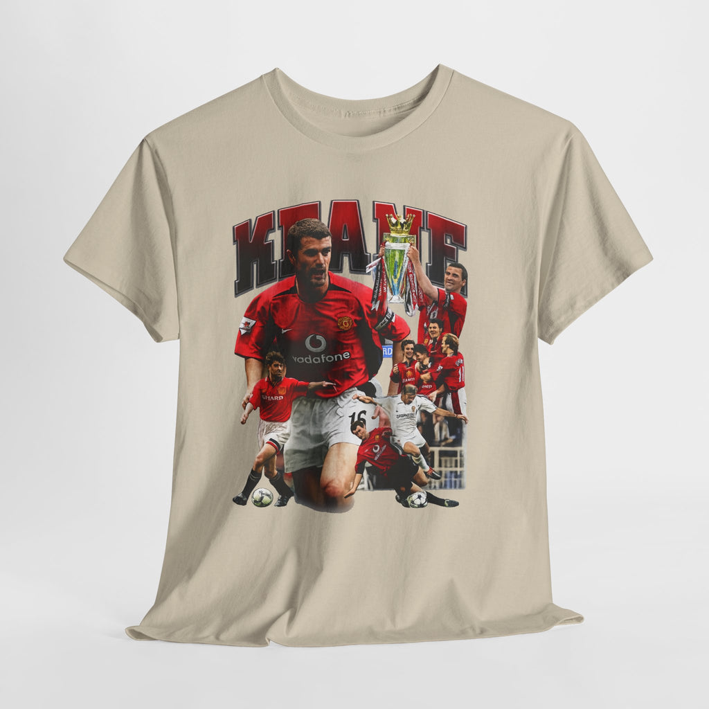 Roy Keane Football Legens Collage Tee — Retro Man United Tribute Shirt