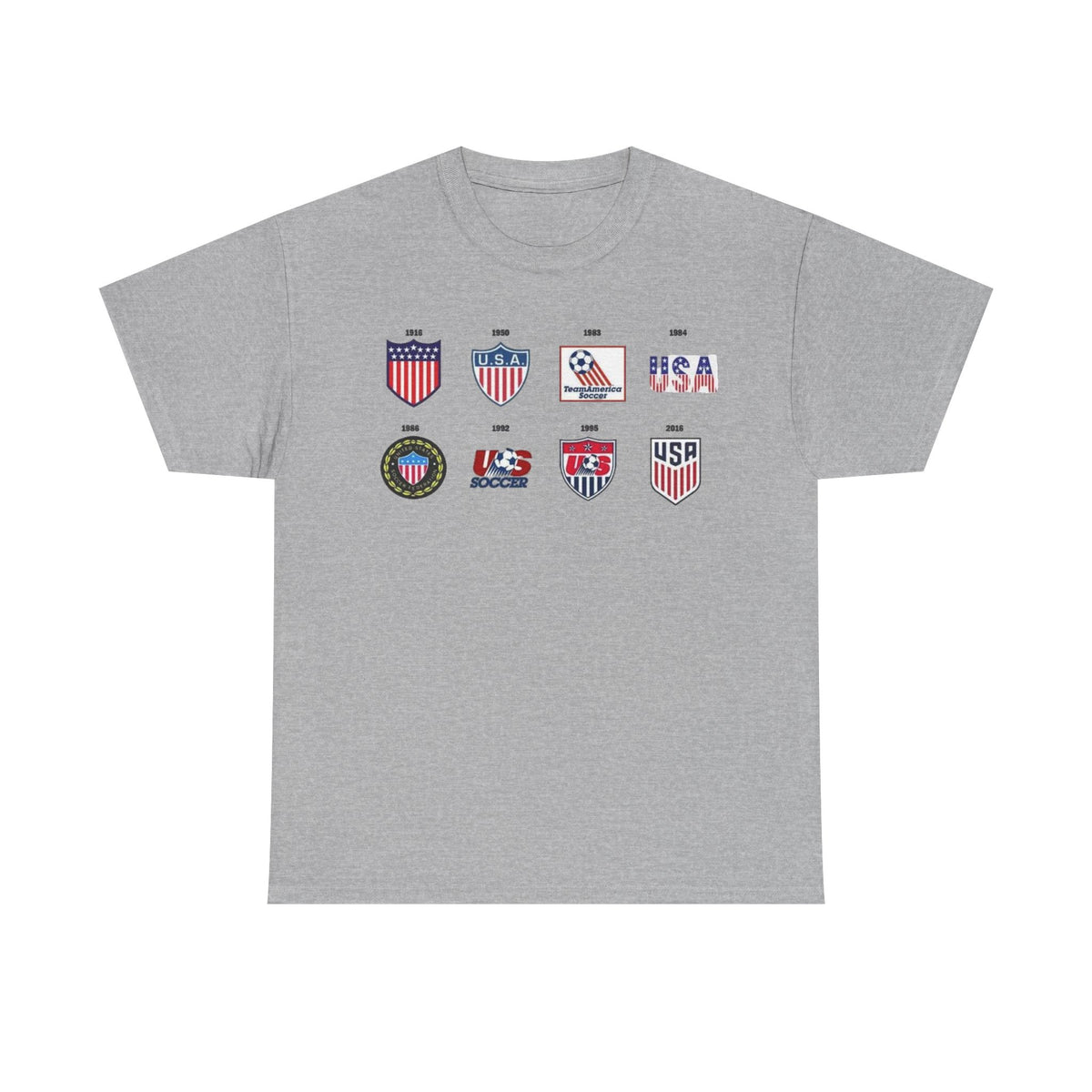USA Soccer Logos Graphic Tee — Retro American Soccer Logo T‑Shirt