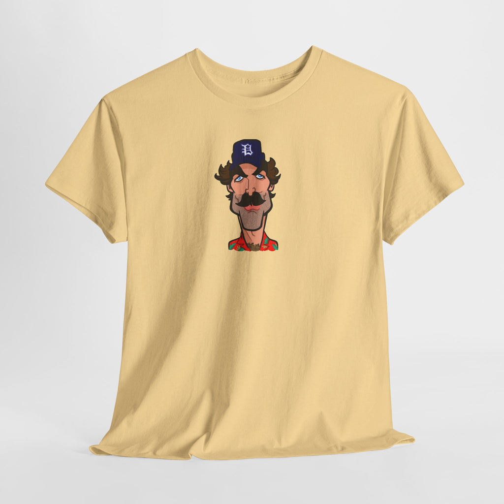 Magnum PI Retro Caricature T-Shirt — Retro Mustache Hat Portrait Tee