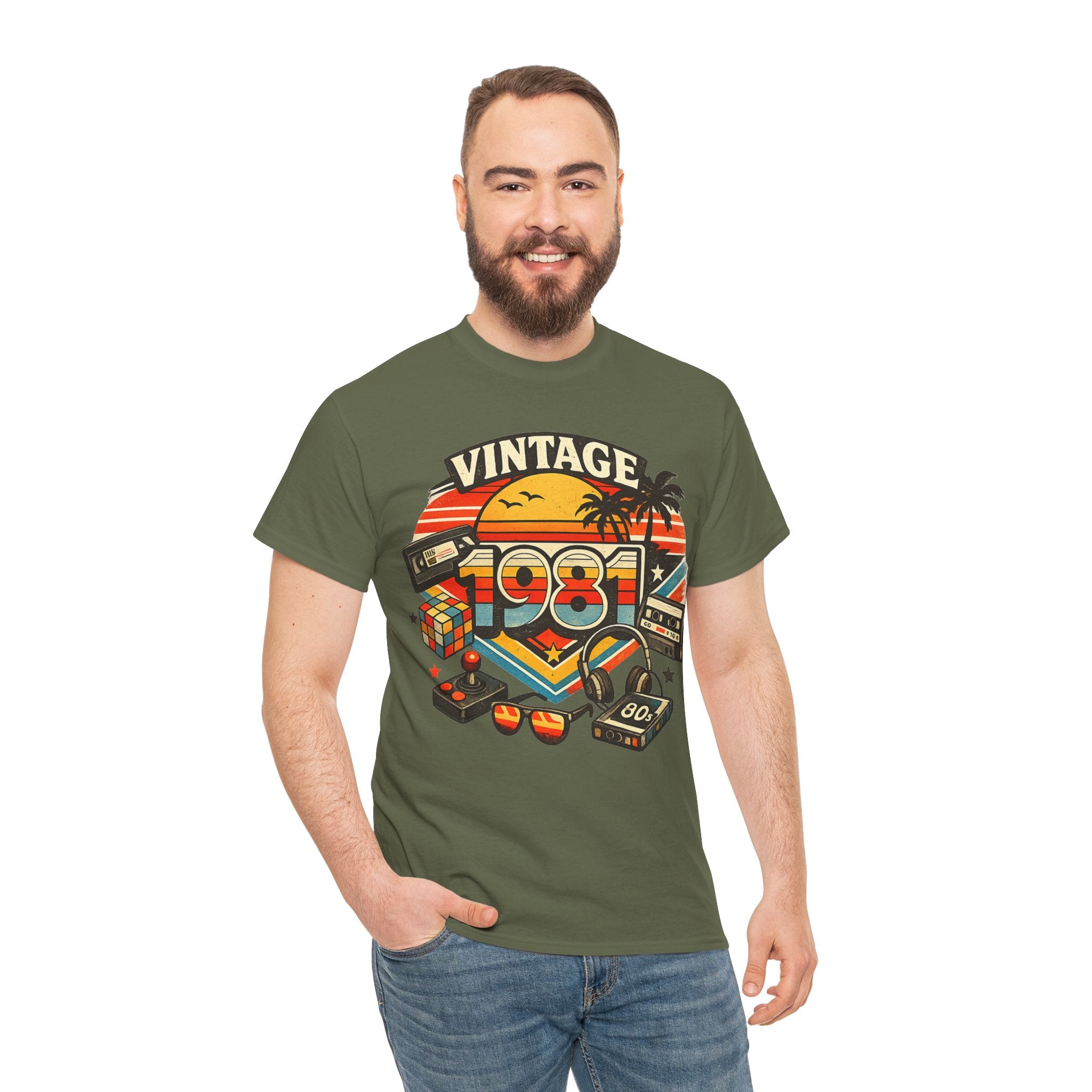 Vintage 1981 Retro Tee — 80s Nostalgia Graphic T-Shirt