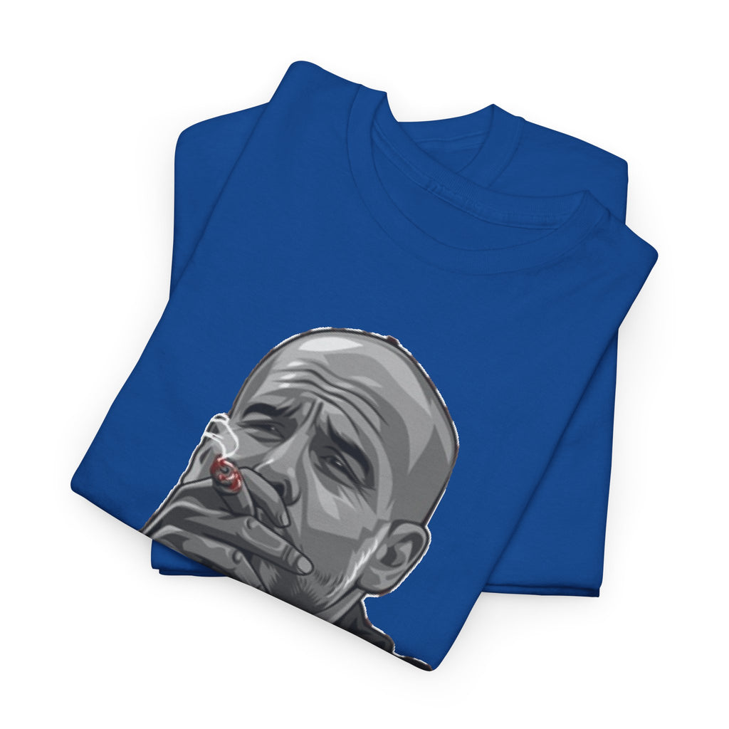 Pep Guardiola Smoking Portrait T‑Shirt — Moody Graphic Tee