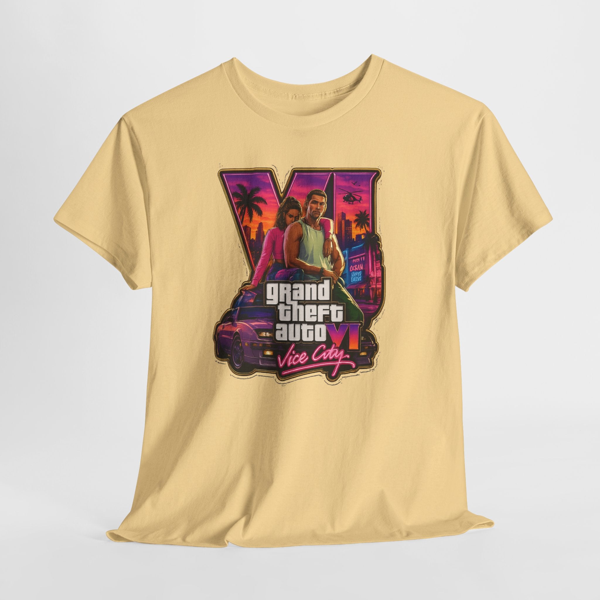 Grand Theft Auto Vice City Retro Logo Tee / Cotton T-Shirt